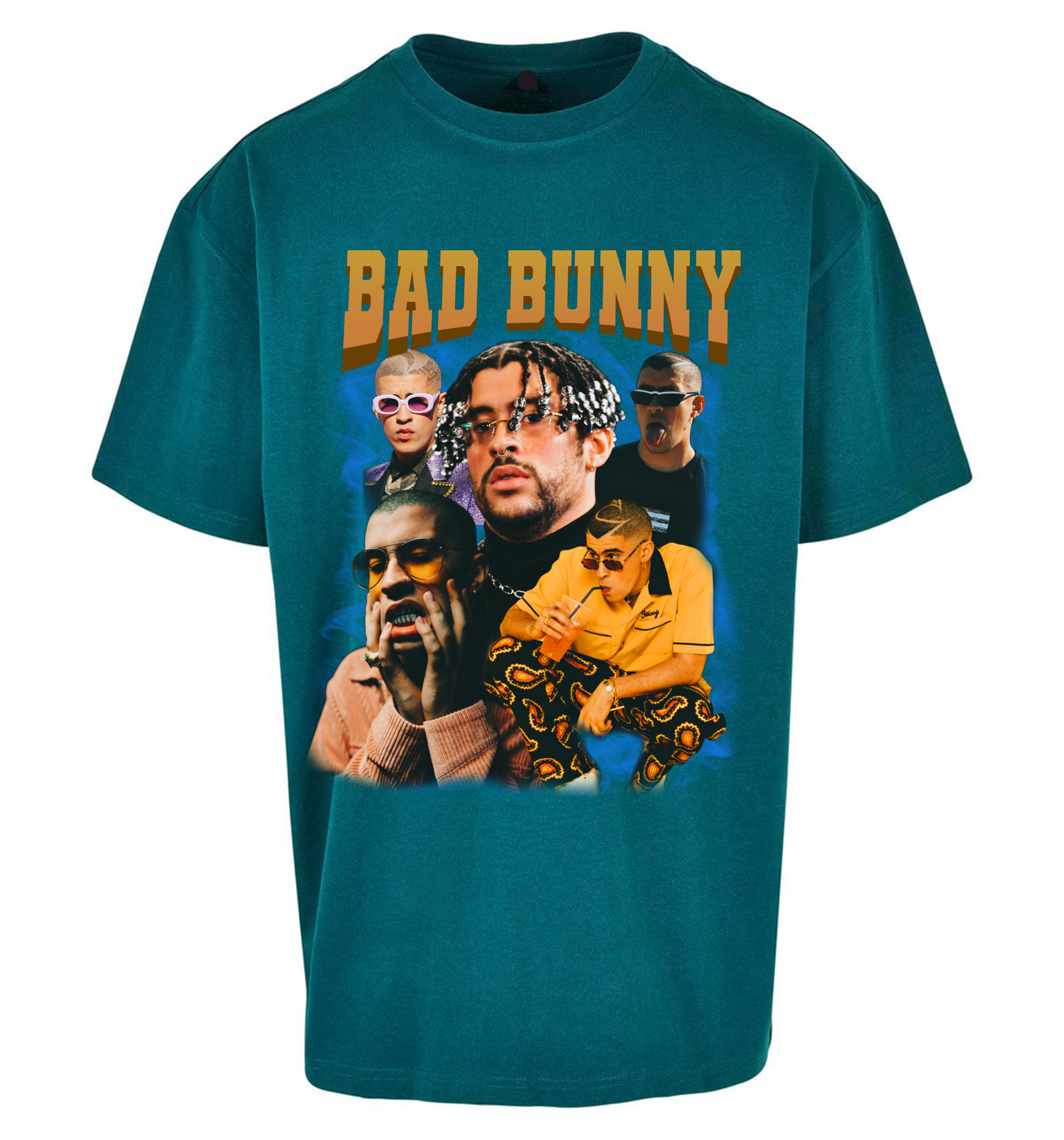 BAD BUNNY Tシャツ ビリオンズクラブXL Spotifyストラップ付き green_6a52126d-ad24-4d50-baac-