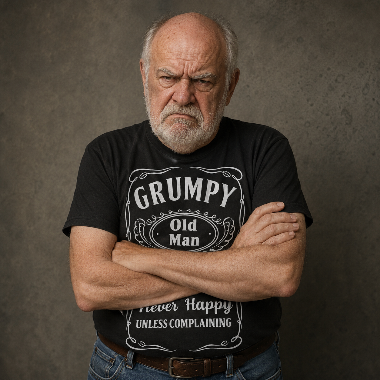 Grumpy Old Man Never Happy Unless Complaining T Shirt