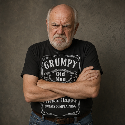 Grumpy Old Man Never Happy Unless Complaining T Shirt