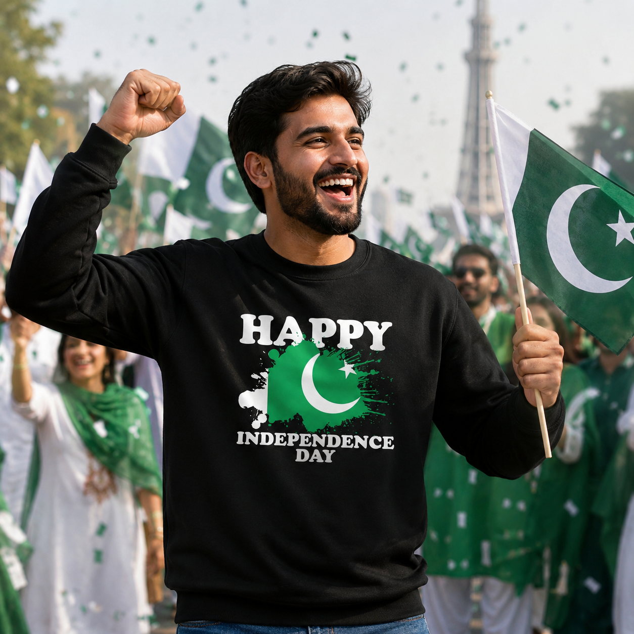 Happy Pakistan Independence Day Sweatshirt