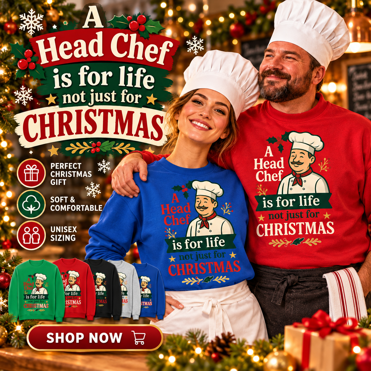 Head Chef Christmas Jumper