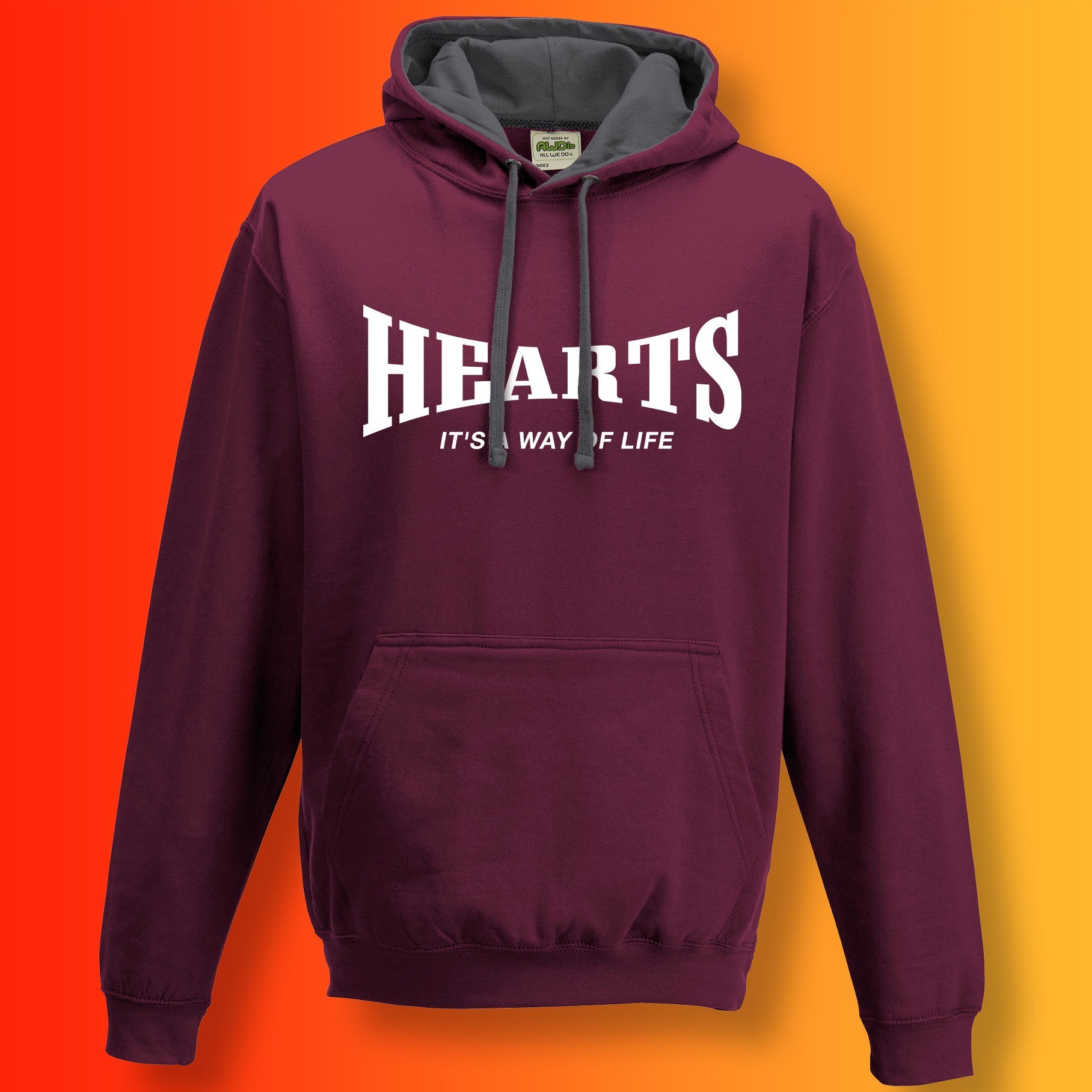 Hearts Contrast Hoodie