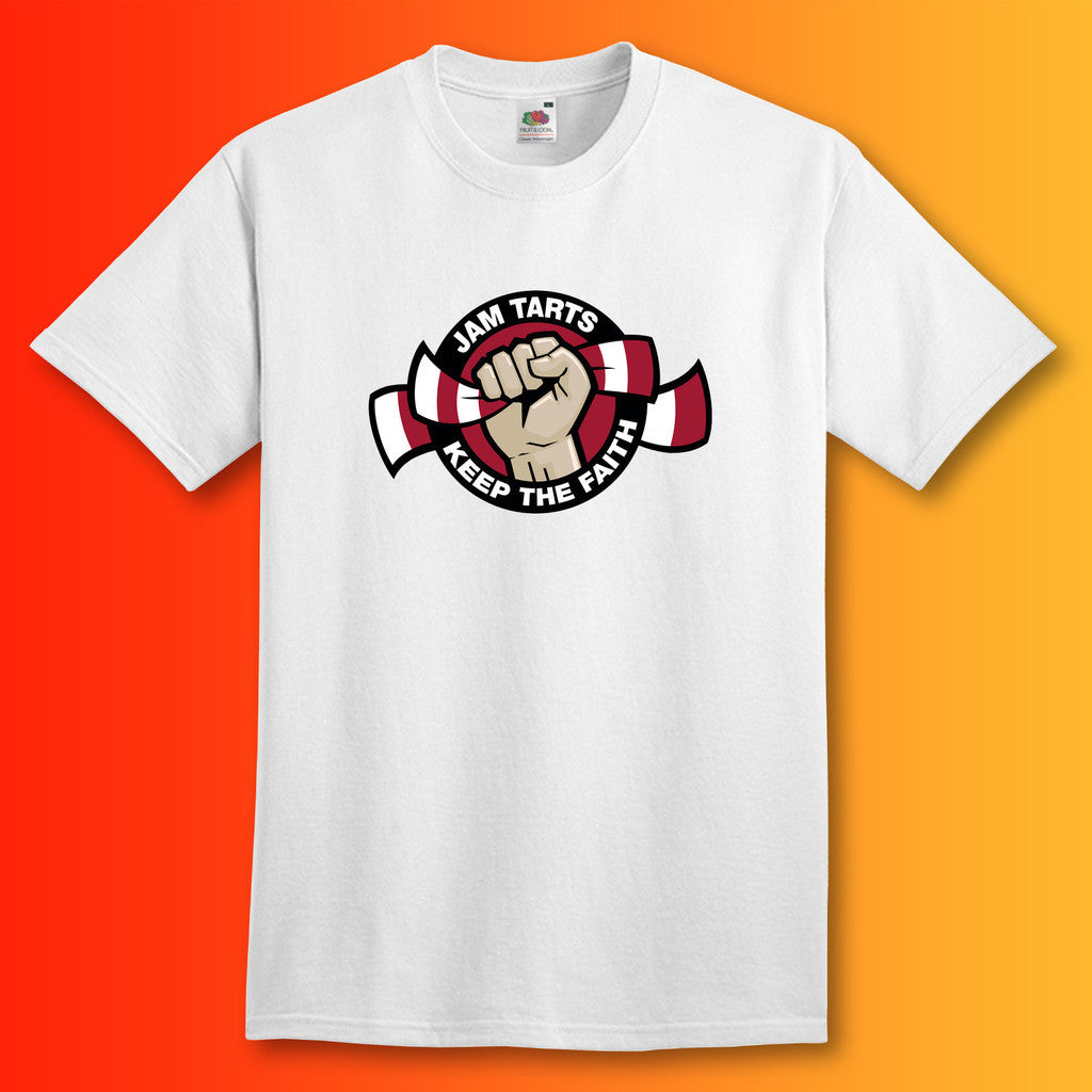 Hearts Scarf Shirt with Jam Tarts Design White