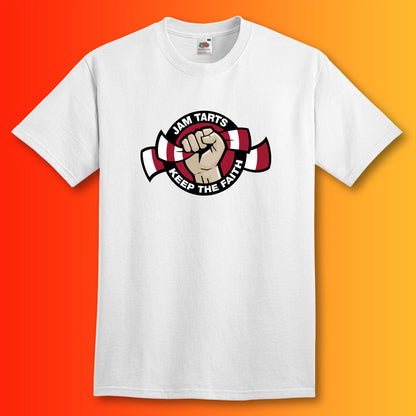 Hearts Scarf Shirt with Jam Tarts Design White