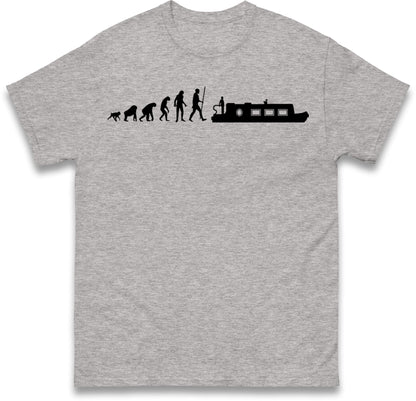 Human Evolution Canal boat T Shirt