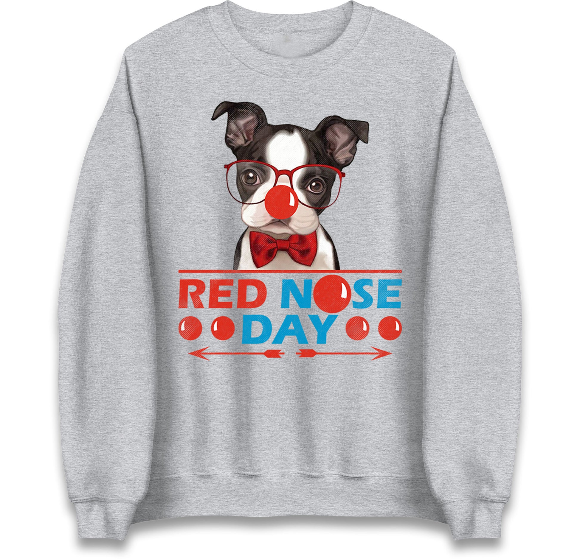 dog red nose day jumper