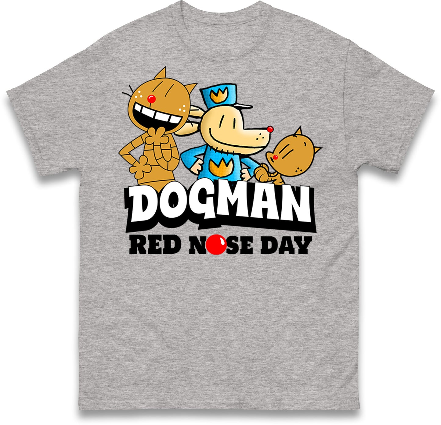 Dog Man Red Nose Day T Shirt