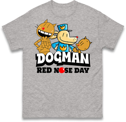 Dog Man Red Nose Day T Shirt