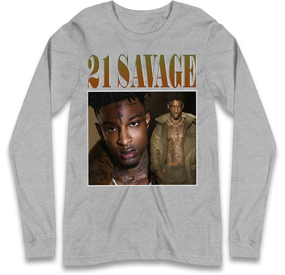 21 Savage Rapper Longsleeve T Shirt