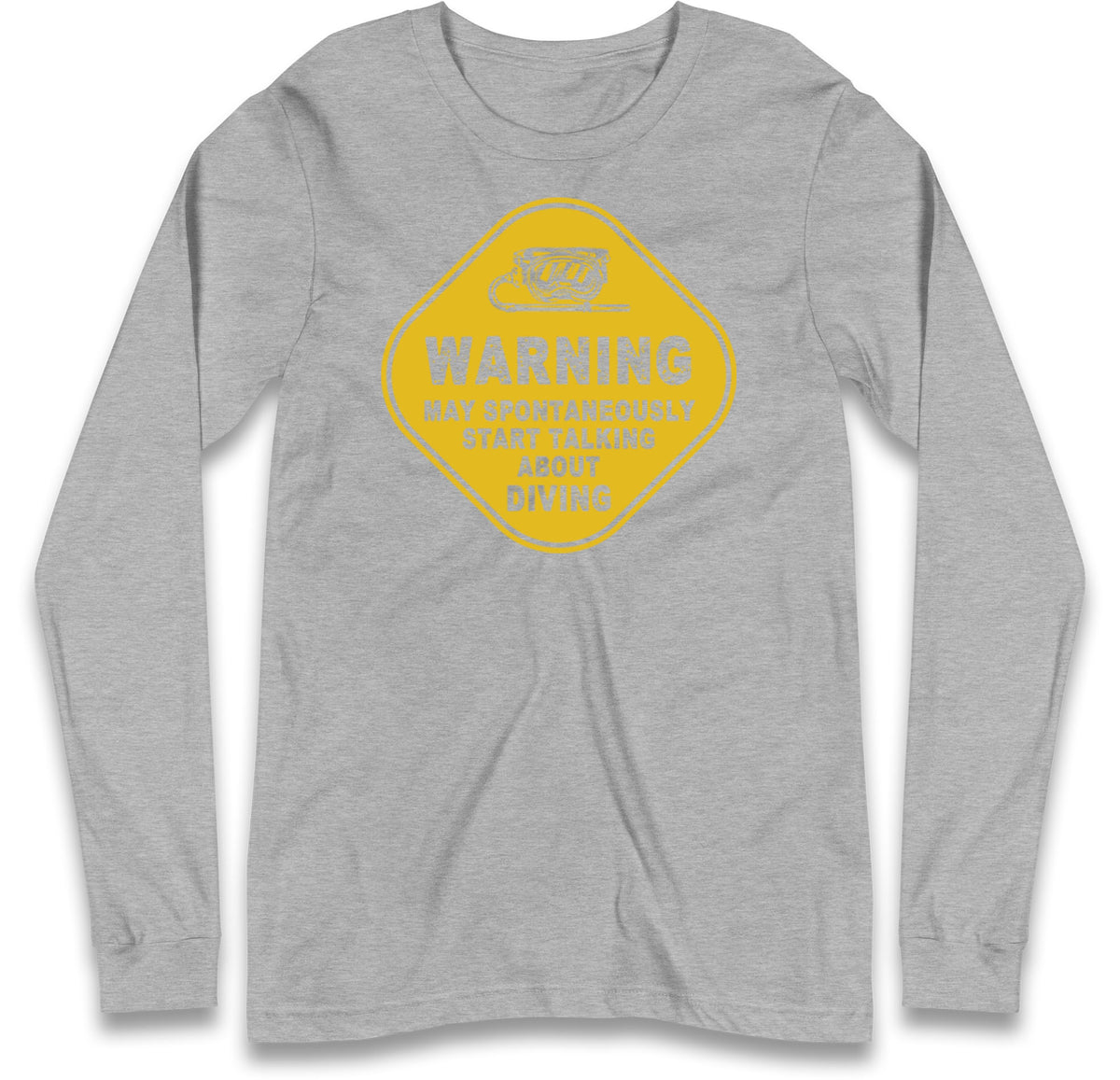 warning diving long sleeve t shirt