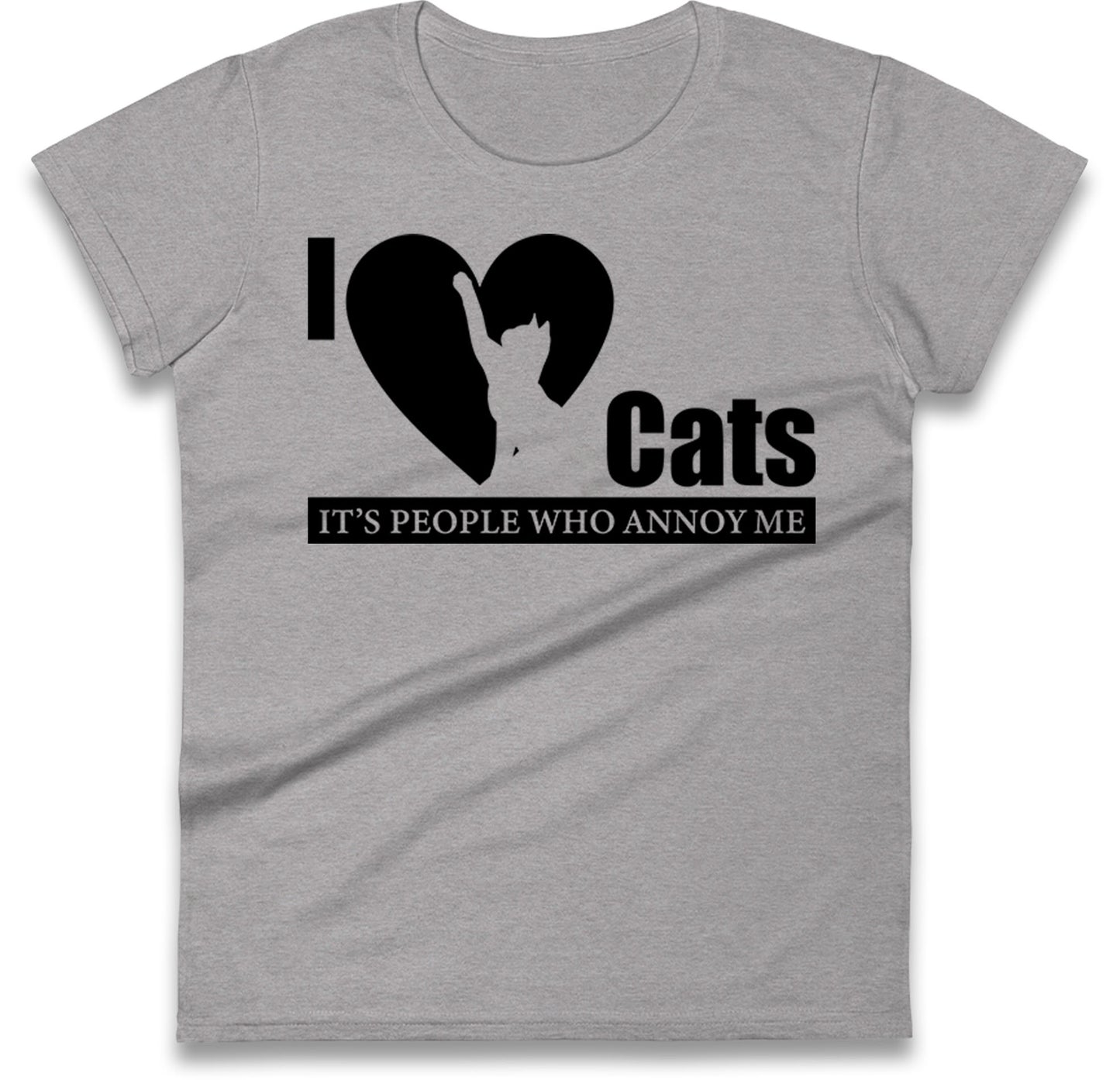 i love cats womens t shirt