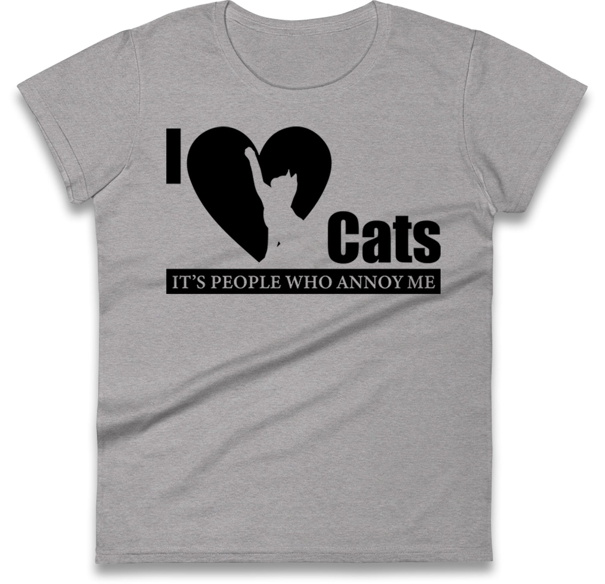 i love cats womens t shirt