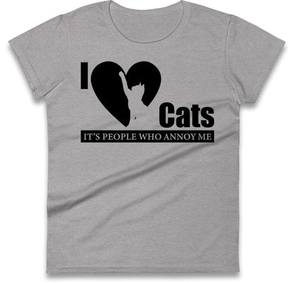 i love cats womens t shirt