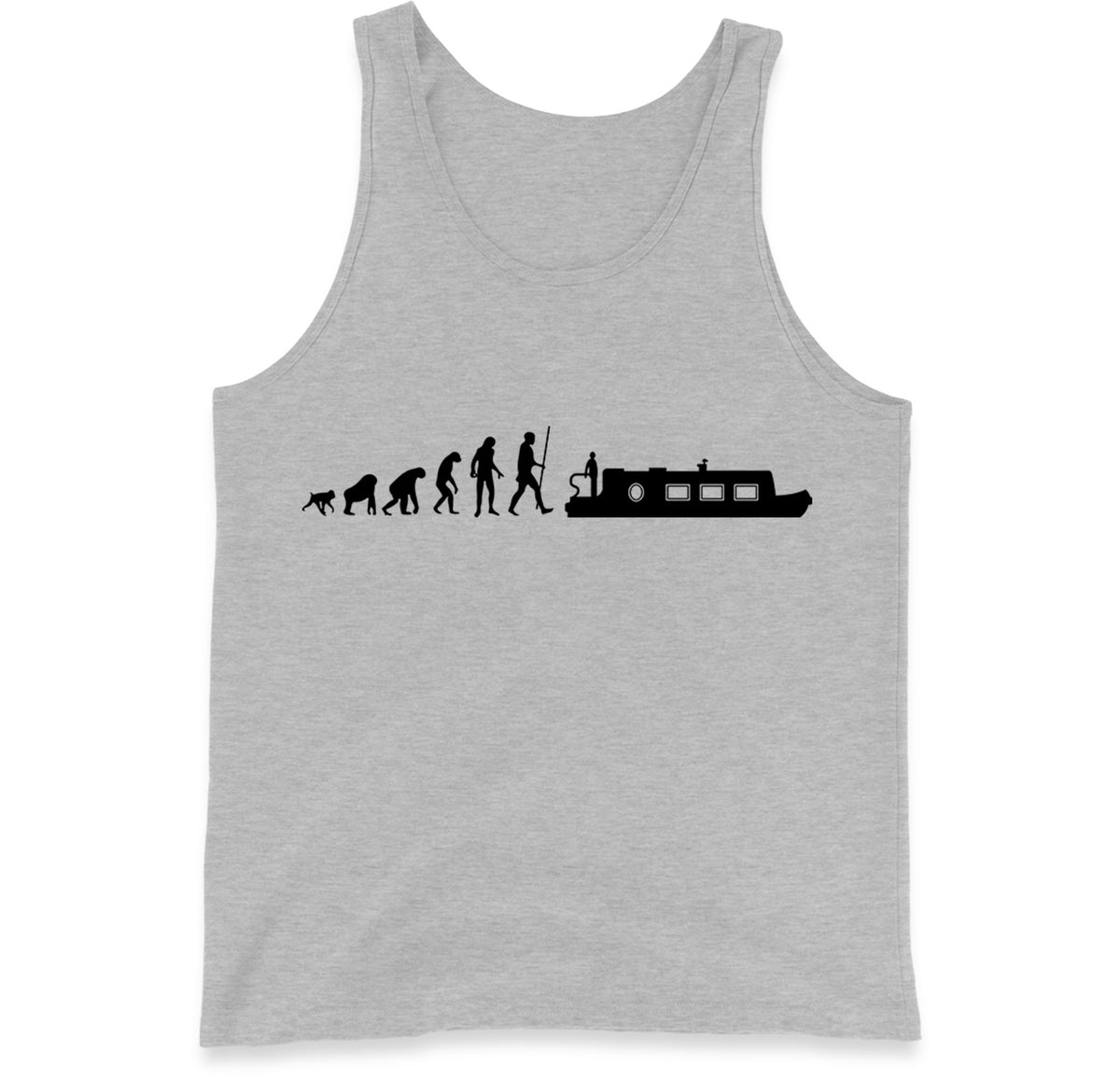 Human Evolution Canal boat Tank Top