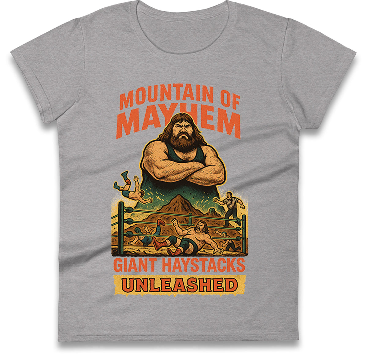 Giant Haystacks Ladies T Shirt