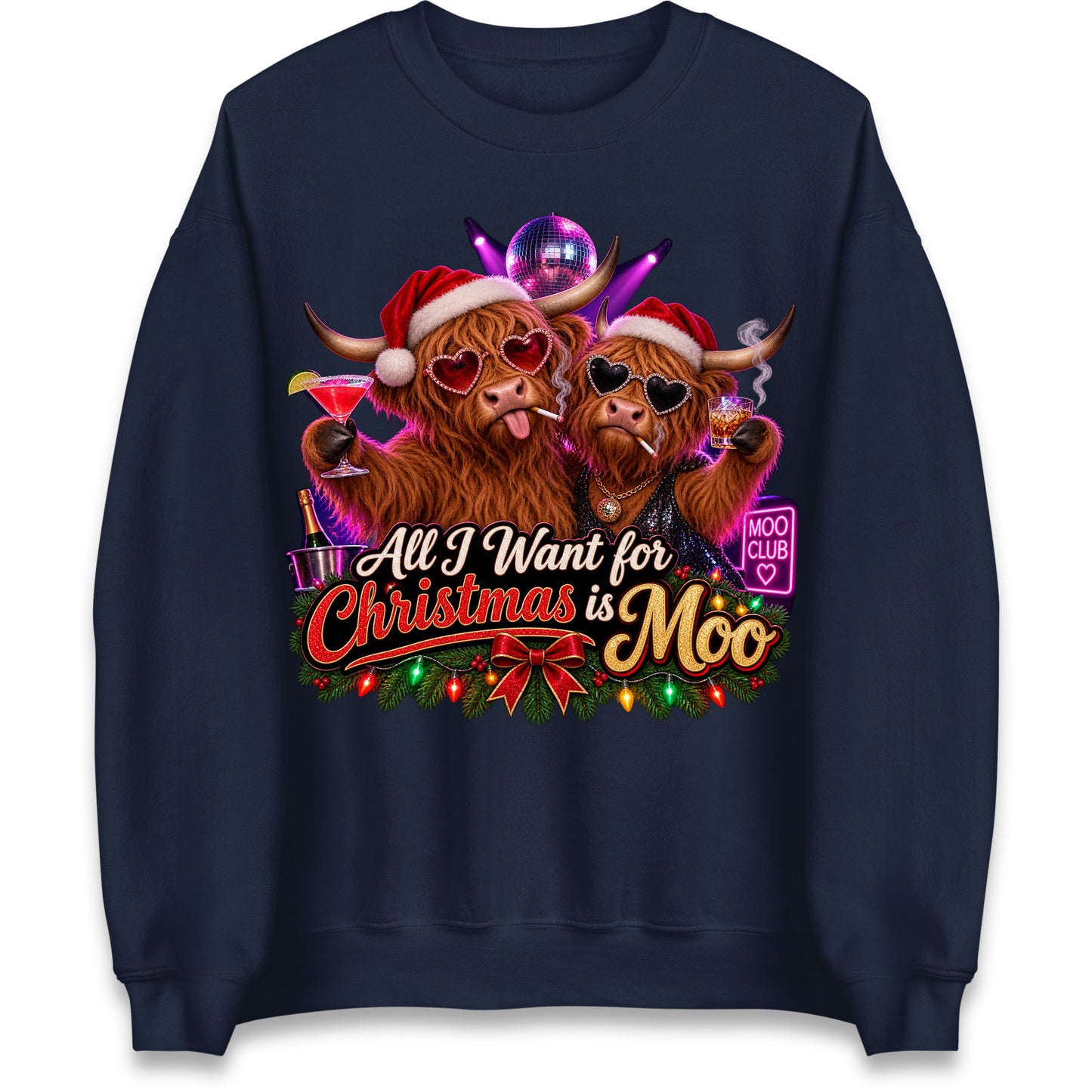 Highland Cow Christmas Jumper