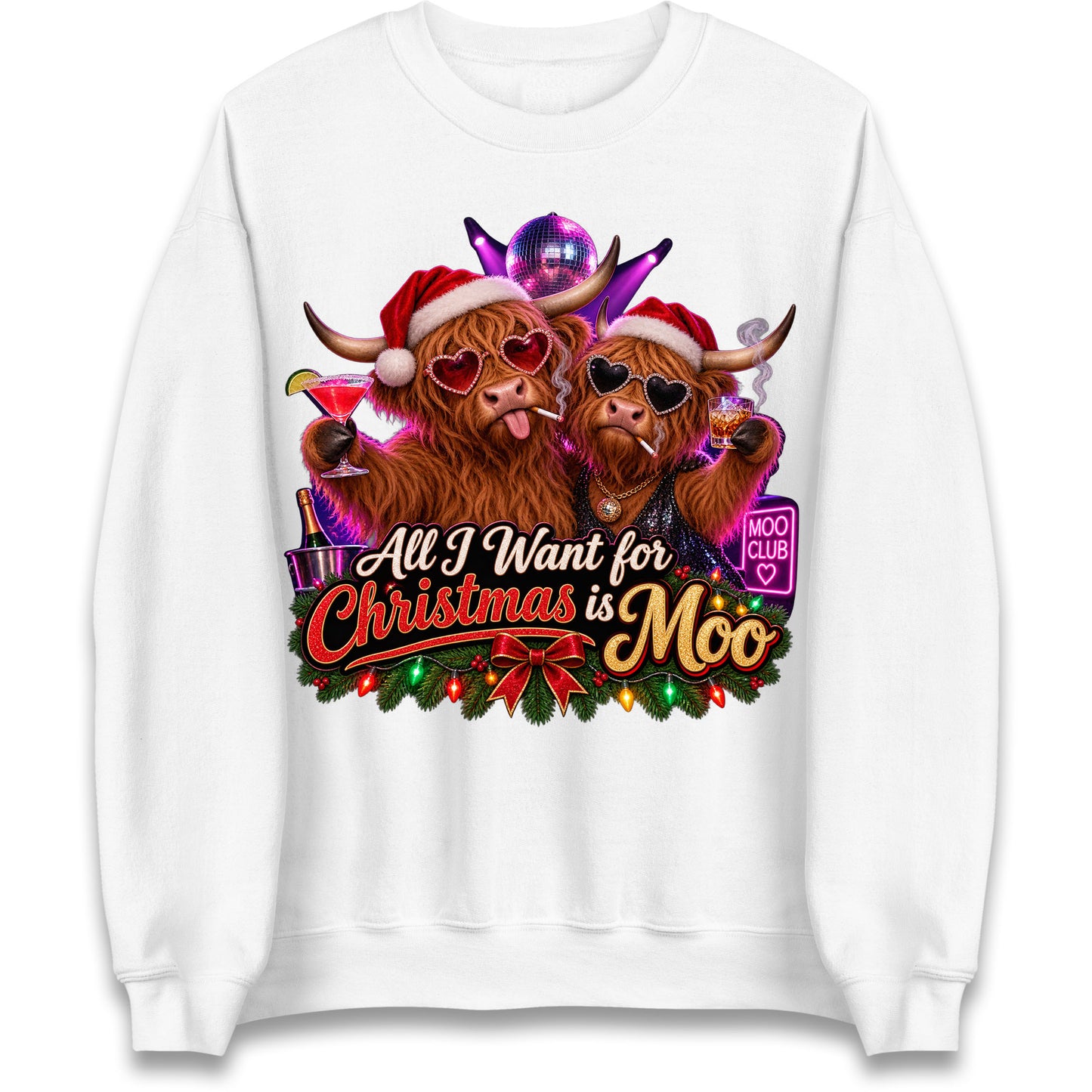 Highland Cow Christmas Jumper