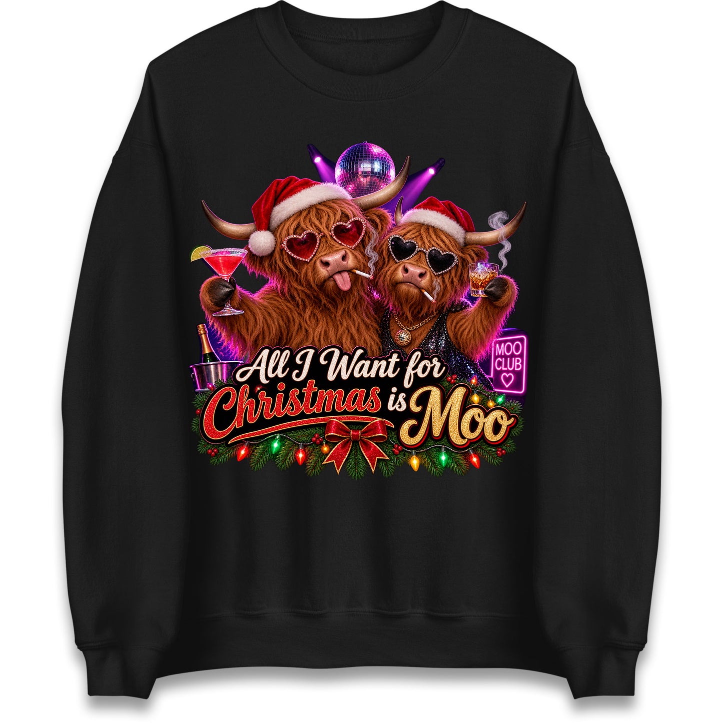 Highland Cow Christmas Jumper