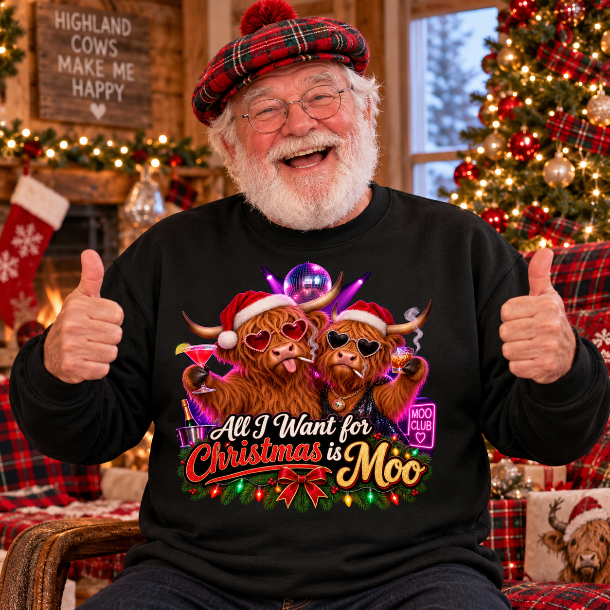Highland Cow Christmas Jumper