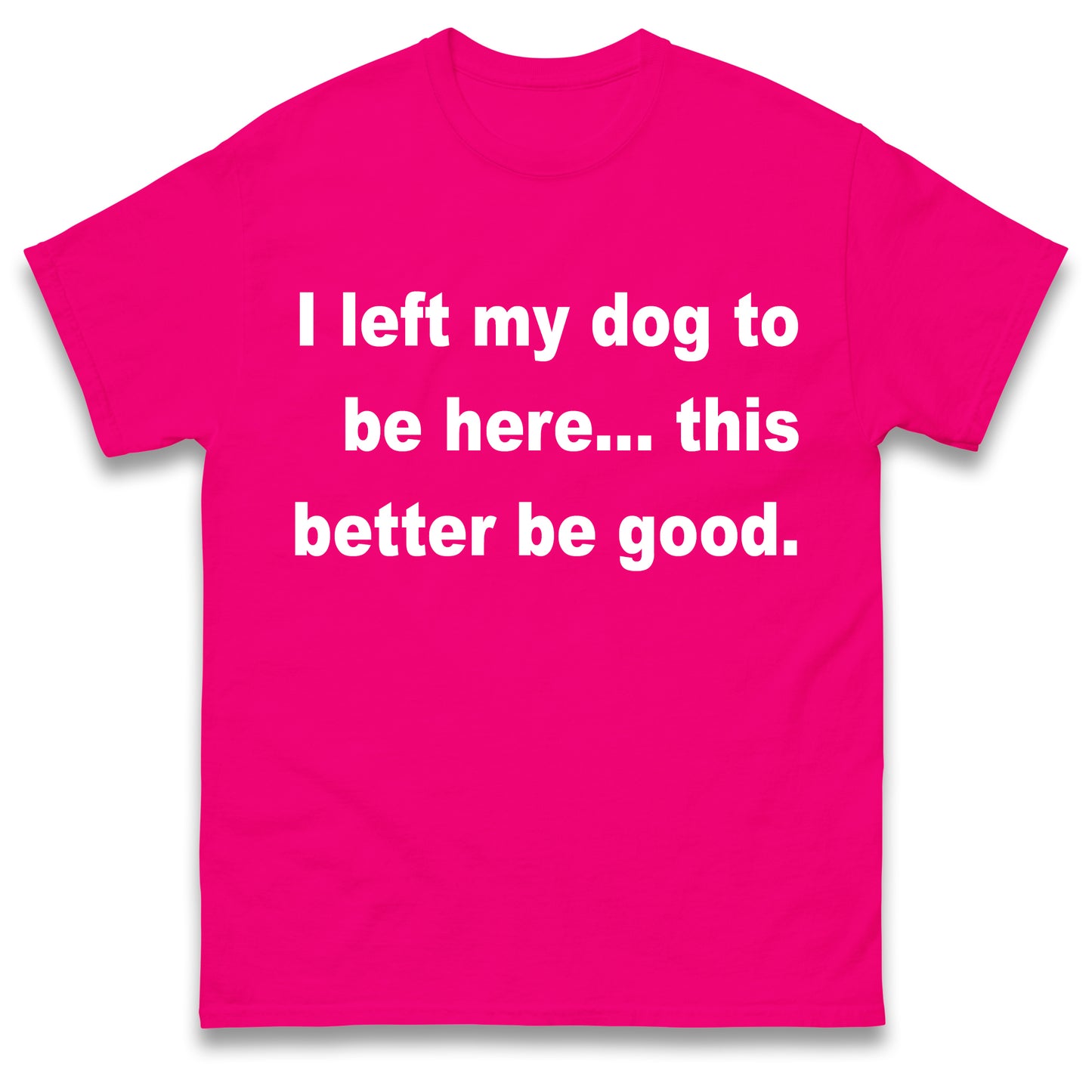 I Left My Dog to Be Here This Better Be Good T Shirt