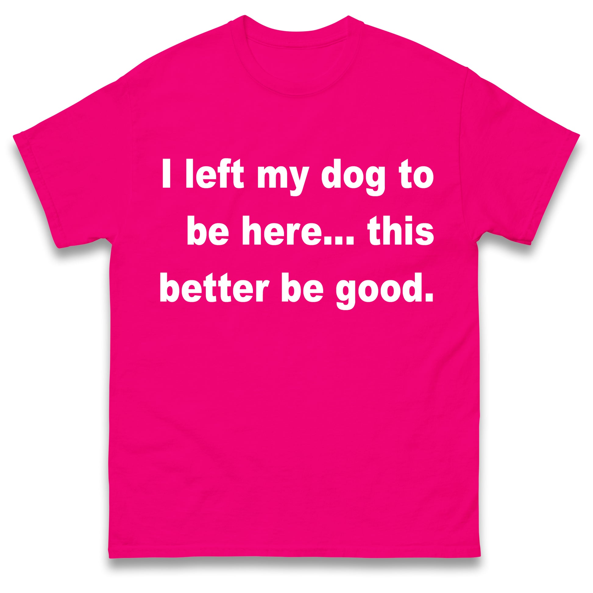 I Left My Dog to Be Here This Better Be Good T Shirt
