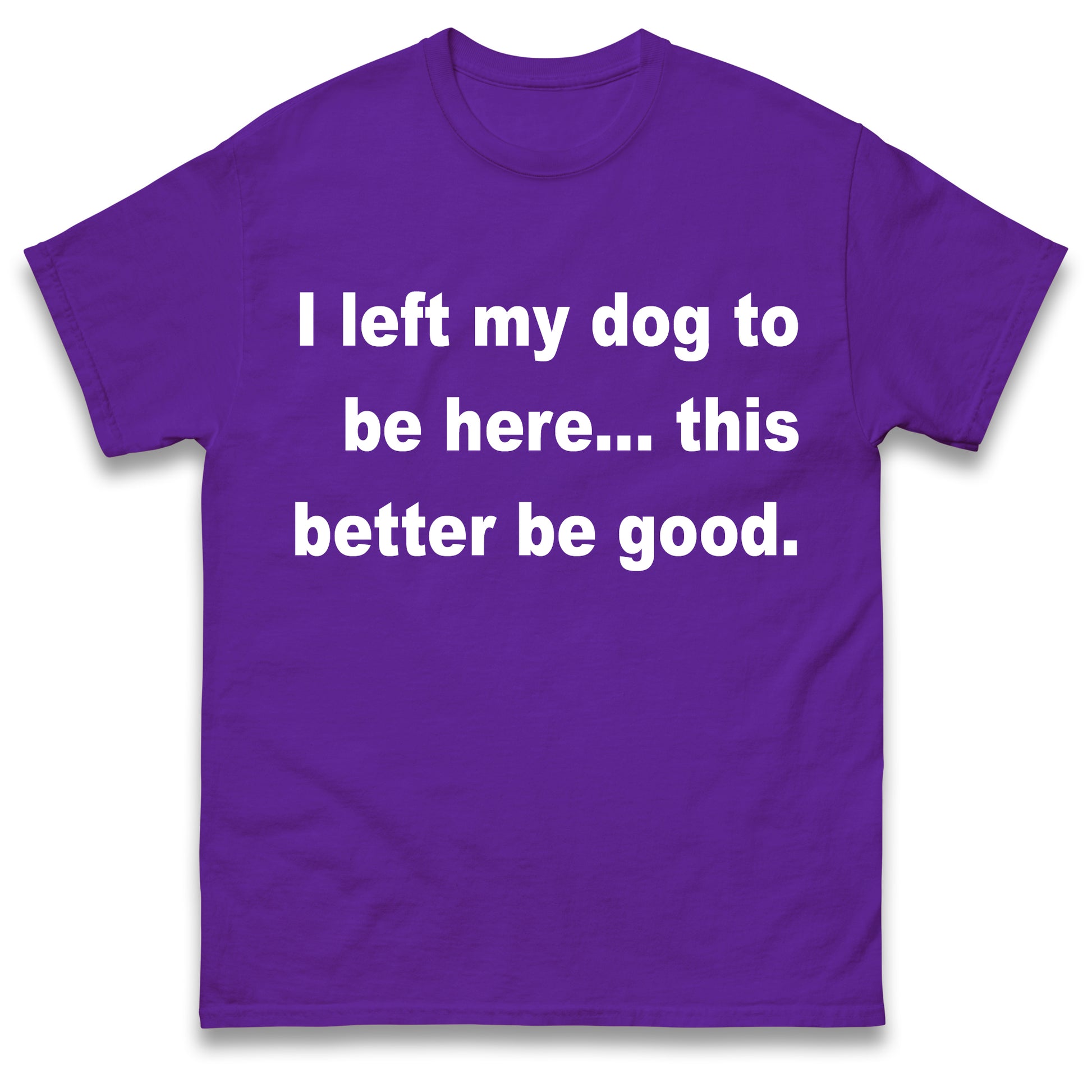 I Left My Dog to Be Here This Better Be Good T Shirt