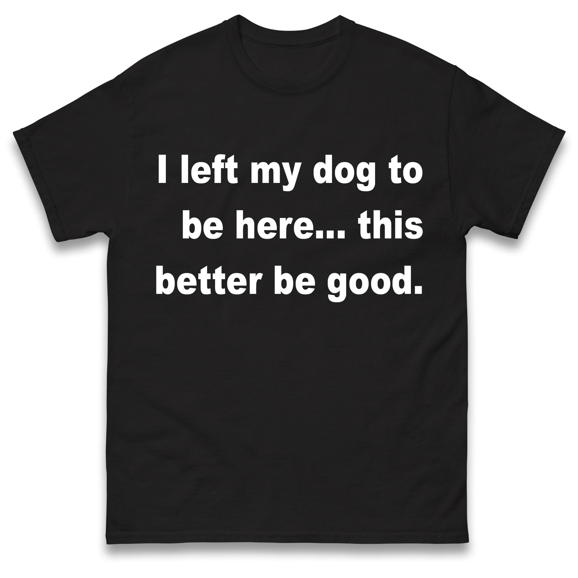 I Left My Dog to Be Here This Better Be Good T Shirt