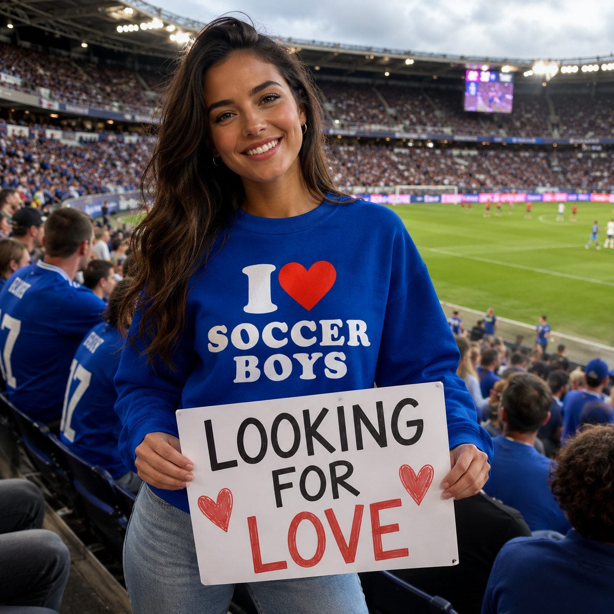 I Love Soccer Boys Sweatshirt