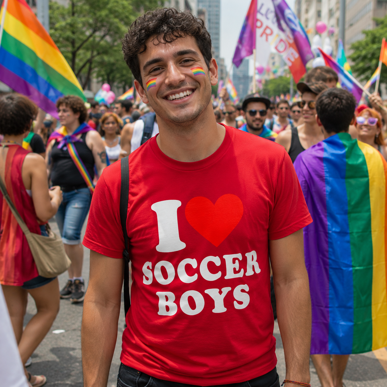 I Love Soccer Boys T Shirt