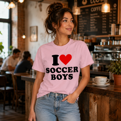 I Love Soccer Boys T Shirt
