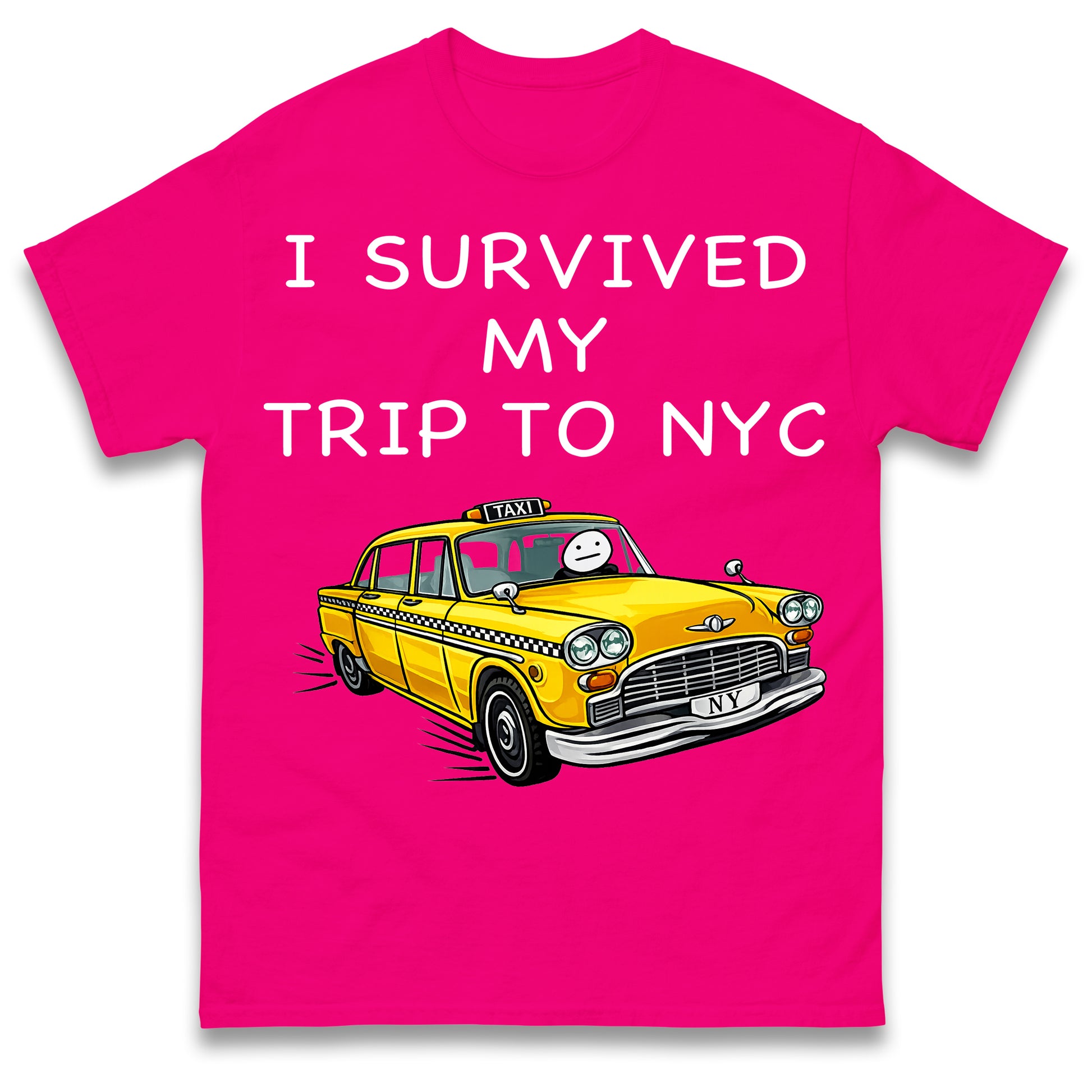 I Survived My Trip To NYC New York City Yellow Taxi Meme Cult Movie Spiderman No Way Home T Shirt
