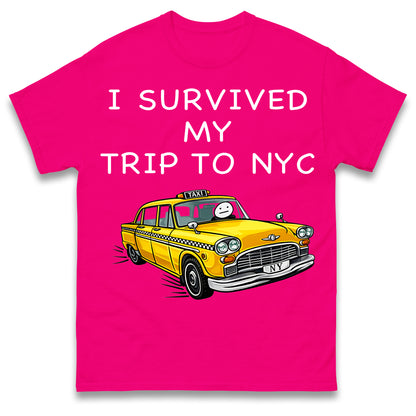 I Survived My Trip To NYC New York City Yellow Taxi Meme Cult Movie Spiderman No Way Home T Shirt