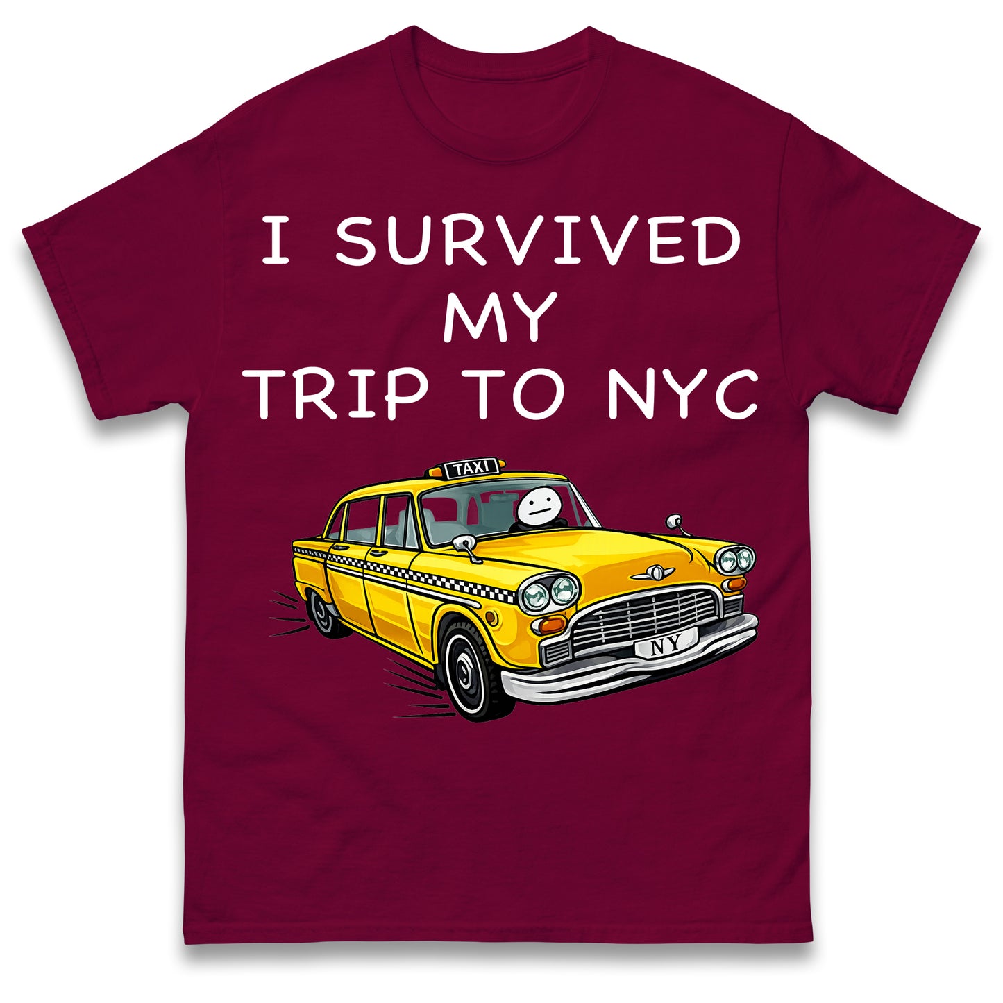 I Survived My Trip To NYC New York City Yellow Taxi Meme Cult Movie Spiderman No Way Home T Shirt
