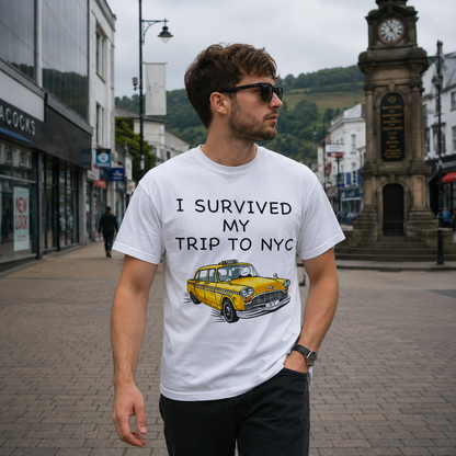 I Survived My Trip To NYC New York City Yellow Taxi Meme Cult Movie Spiderman No Way Home T Shirt