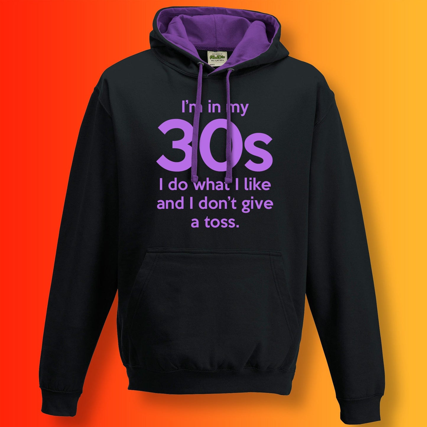I'm In My 30s I Do What I Like Hoodie Black Purple