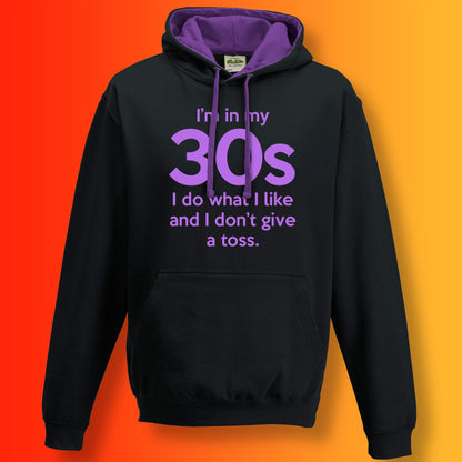 I'm In My 30s I Do What I Like Hoodie Black Purple
