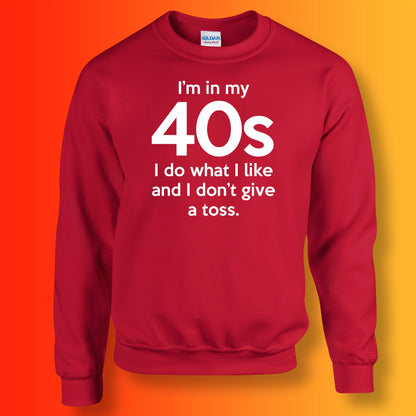 I'm In My 40s I Do What I Like Sweater Red