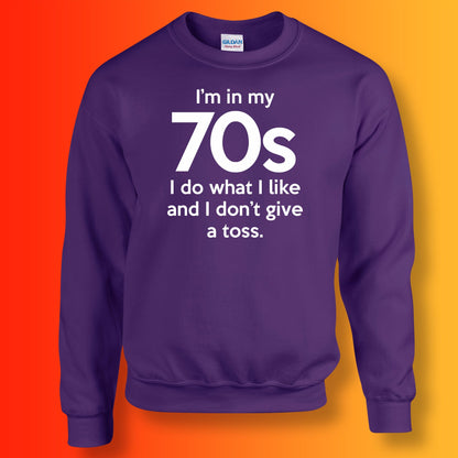 I'm In My 70s I Do What I Like Sweater Purple