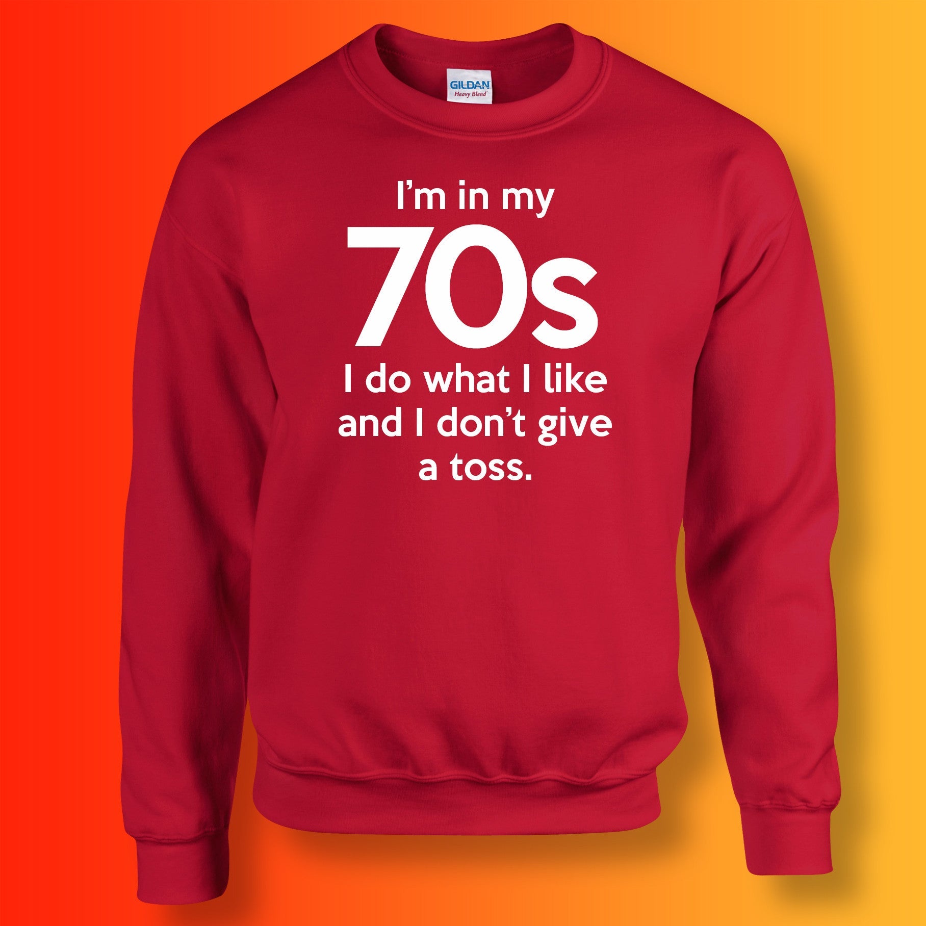 I'm In My 70s I Do What I Like Sweater Red