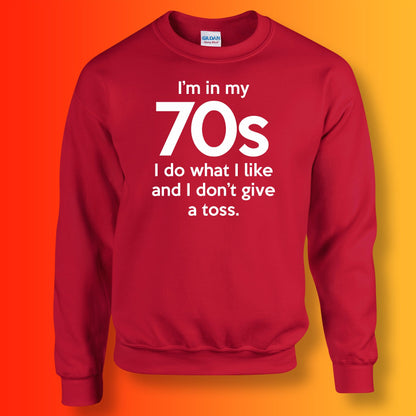 I'm In My 70s I Do What I Like Sweater Red