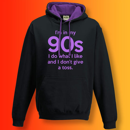 I'm In My 90s I Do What I Like Hoodie Black Purple