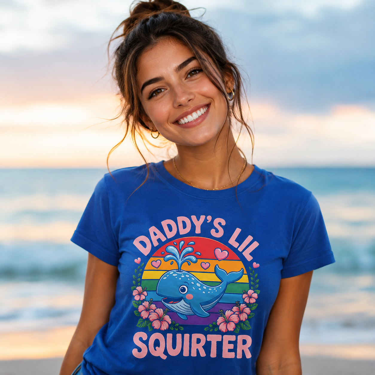 Inappropriate Daddy's Lil Squirter Embarrassing Dank Meme Women Shirt Humorous Shirt for Ladies Funny Quote Tee Offensive Meme