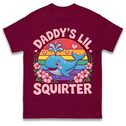 Inappropriate Funny Daddy's Lil Squirter Embarrassing Dank Meme Women T-Shirt