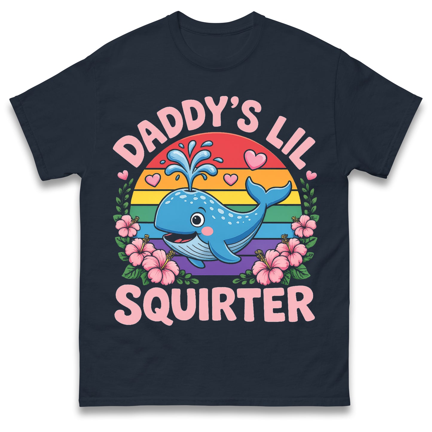 Inappropriate Funny Daddy's Lil Squirter Embarrassing Dank Meme Women T-Shirt