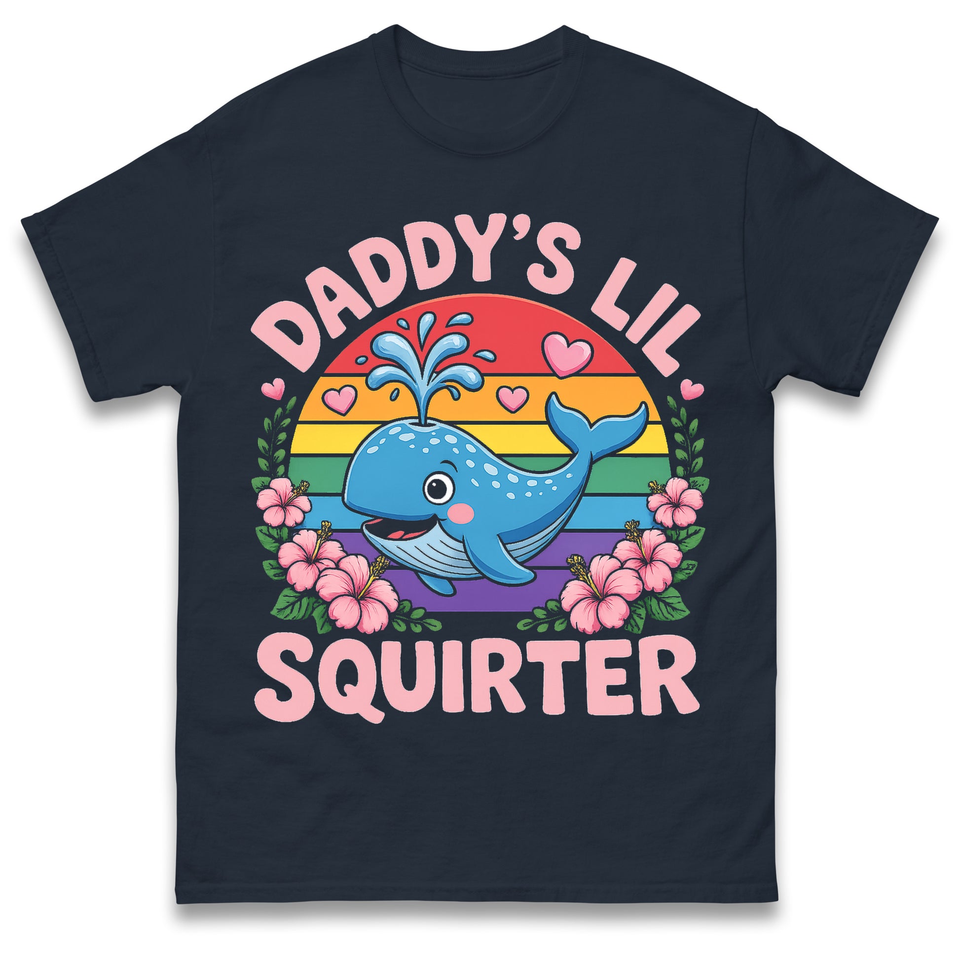 Inappropriate Funny Daddy's Lil Squirter Embarrassing Dank Meme Women T-Shirt