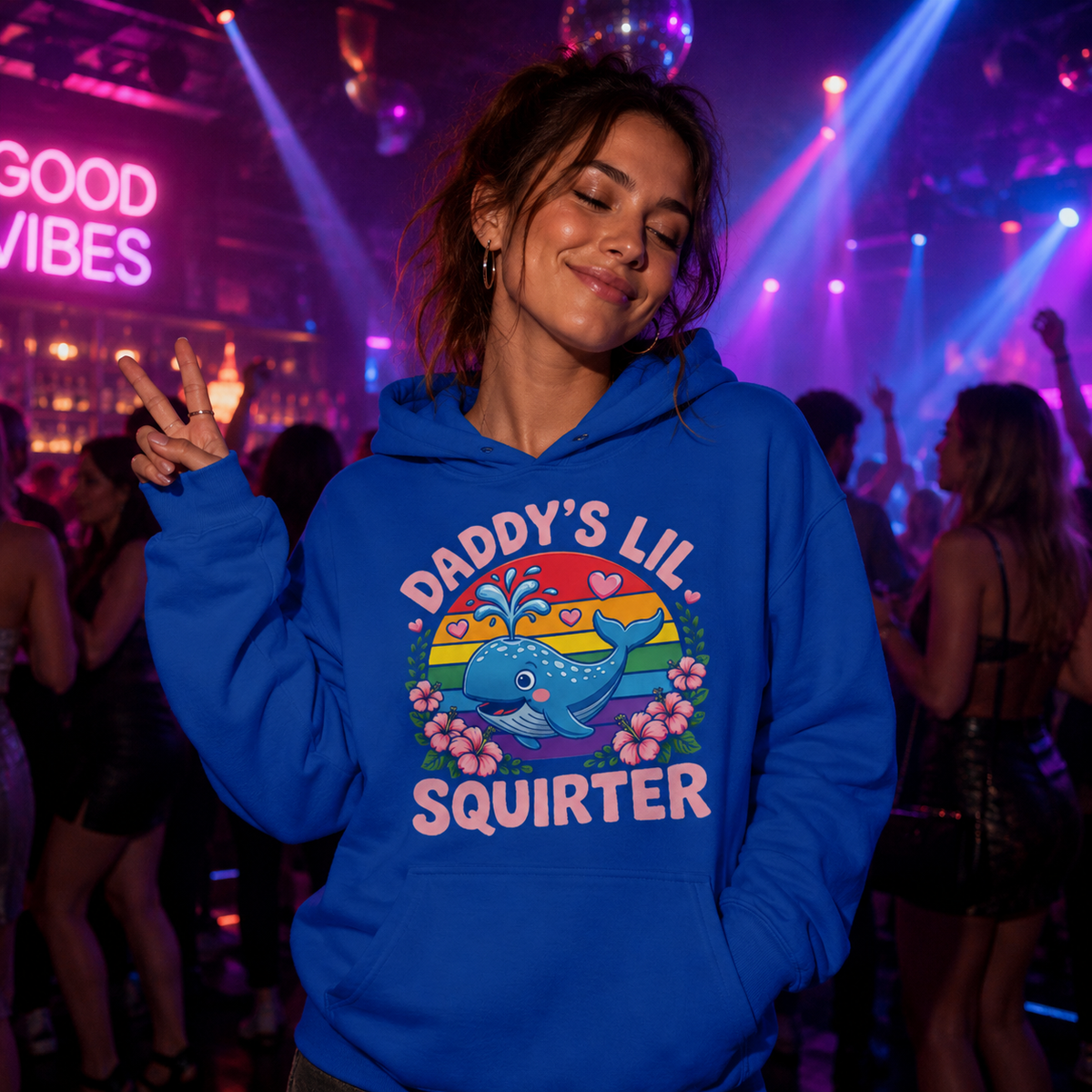 Inappropriate Funny Daddys Lil Squirter Embarrassing Prank Hoodie