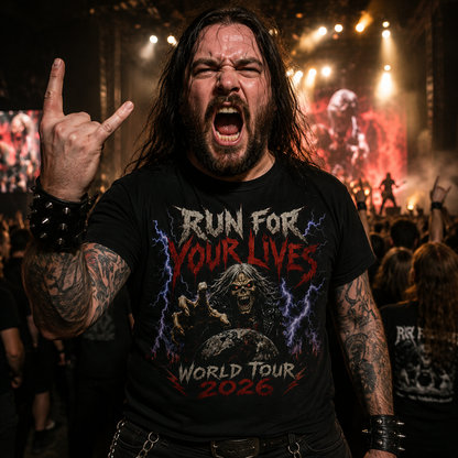 Iron Maiden Run for Your Lives World Tour 2026 T Shirt