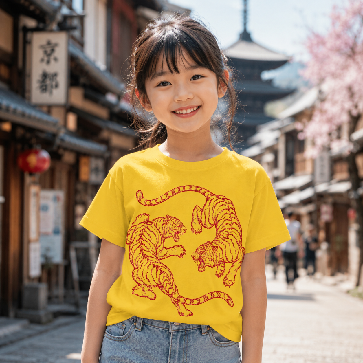 Japanese Fighting Tigers Tee Vintage Tattoo Art Graphic Shirt Retro Tiger Lover Gift Unisex Top