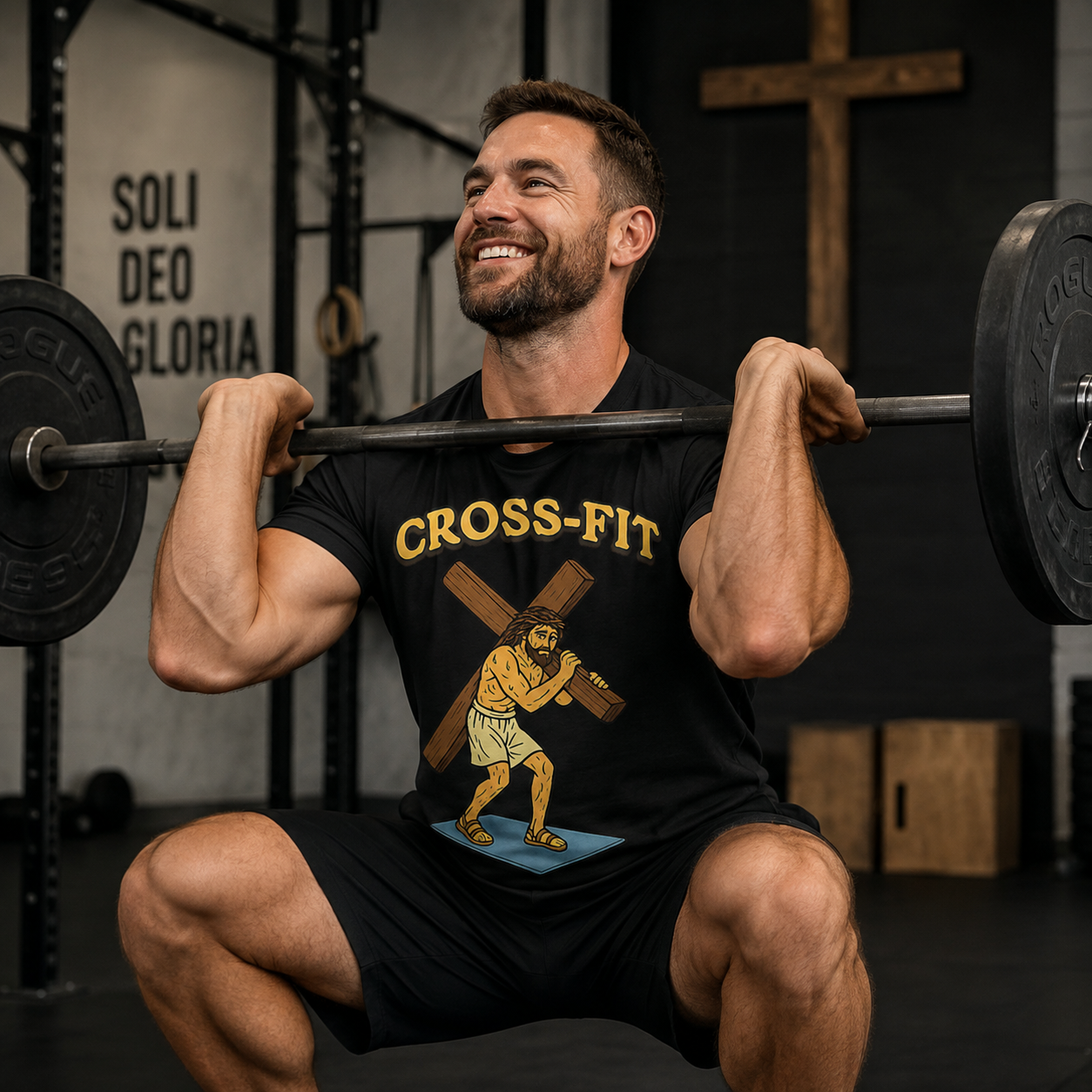 Jesus Cross Fit T Shirt