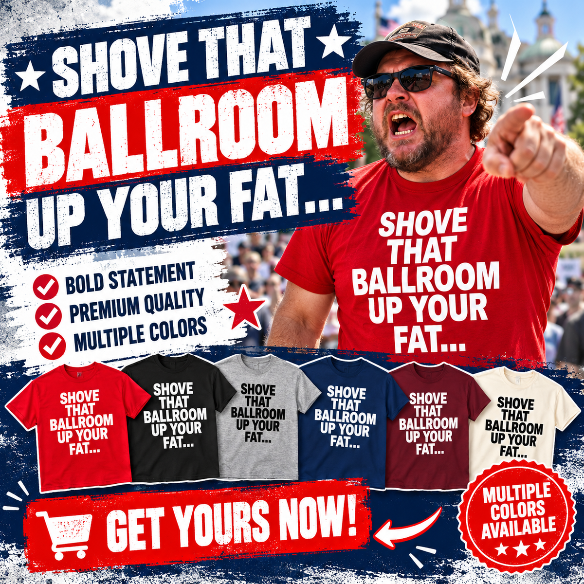Jimmy Kimmel Donald Trump Heckler Shove That Ballroom up Your Fat Ass T Shirt